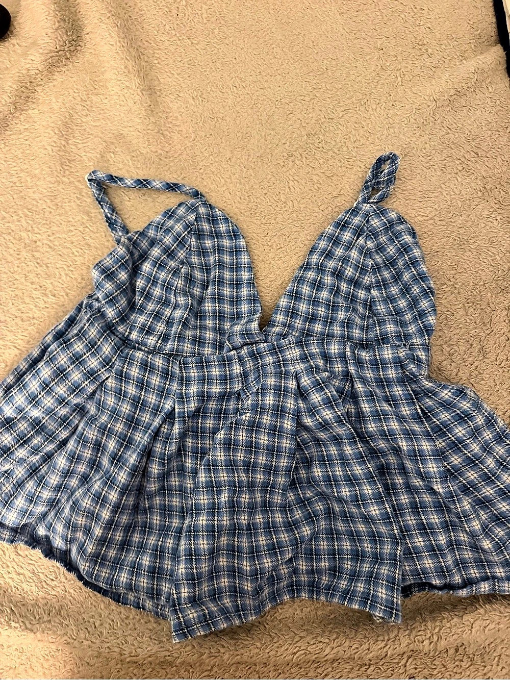 Joanna Blue floral Spaghetti Strap Top Size S
